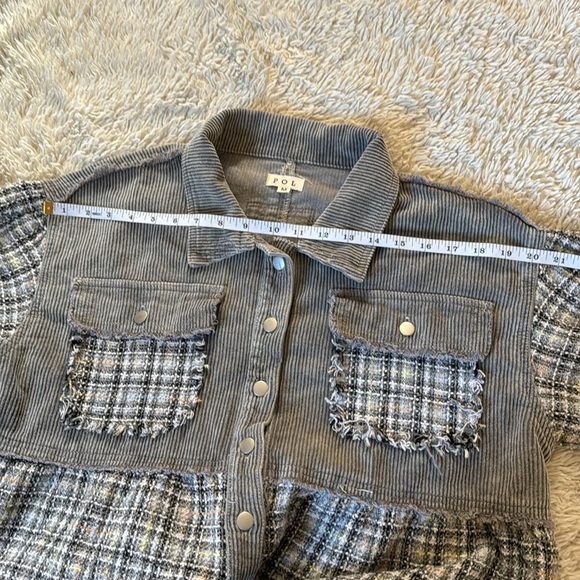 POL Twill And Tweed Balloon Sleeve Button Up   size M - Picture 10 of 16